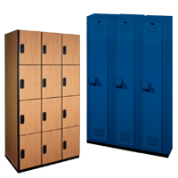 Used Wood and Plastic Lockers
