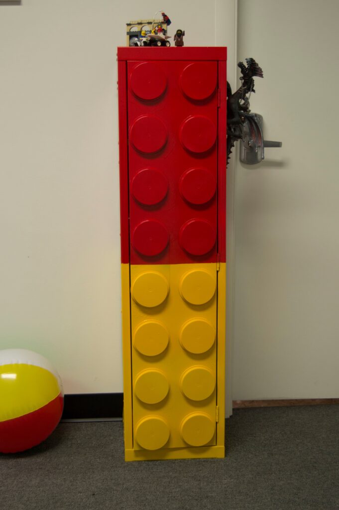A Lego locker perfect for any Lego enthusiast