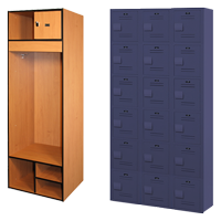 Wood and Plastic Lockers